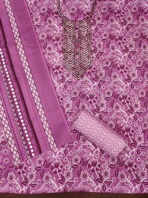Multicolor sequins cotton churidar dress-materials 2