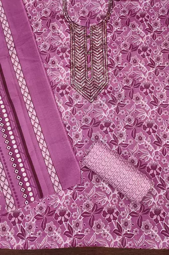 Multicolor sequins cotton churidar dress-materials