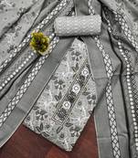 Multicolor sequins cotton semi stitched churidar dress-materials