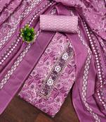 Multicolor sequins cotton semi stitched churidar dress-materials