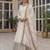 Gorgeous Off-White Embroidered Silk Wedding Wear Gown With Dupatta