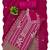 Magenta embroidered georgette semi stitched churidar dress-materials