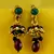 stone moti meenakari beads bali earing 