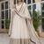 Gorgeous Off-White Embroidered Silk Wedding Wear Gown With Dupatta