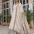 Gorgeous Off-White Embroidered Silk Wedding Wear Gown With Dupatta