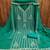 Sea-green embroidered georgette semi stitched churidar dress-materials