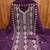Purple embroidered georgette semi stitched churidar dress-materials