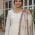 Gorgeous Off-White Embroidered Silk Wedding Wear Gown With Dupatta