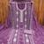 Lavender embroidered georgette semi stitched churidar dress-materials