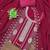 Magenta embroidered georgette semi stitched churidar dress-materials