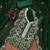 Green embroidered georgette semi stitched churidar dress-materials