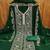 Green embroidered georgette semi stitched churidar dress-materials