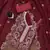 Maroon embroidered georgette semi stitched churidar dress-materials