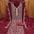 Maroon embroidered georgette semi stitched churidar dress-materials