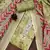 Green embroidered cotton semi stitched churidar dress-materials