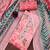 Pink embroidered cotton semi stitched churidar dress-materials