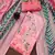 Pink embroidered cotton semi stitched churidar dress-materials