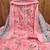 Pink embroidered cotton semi stitched churidar dress-materials