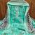 Sea-green embroidered cotton semi stitched churidar dress-materials
