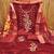 Maroon embroidered cotton semi stitched churidar dress-materials