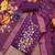 Purple embroidered cotton semi stitched churidar dress-materials