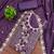Violet embroidered georgette semi stitched churidar dress-materials