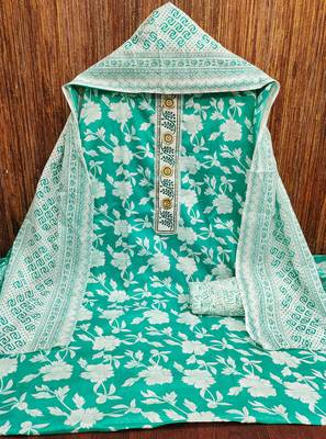 Multicolor printed cotton churidar dress-materials 3