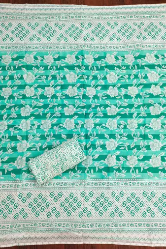 Multicolor printed cotton churidar dress-materials
