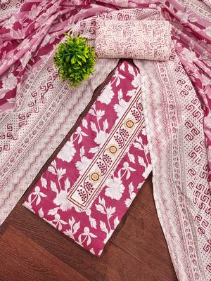 Multicolor printed cotton churidar dress-materials 1
