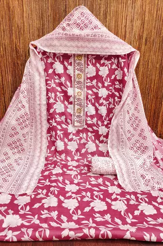 Multicolor printed cotton churidar dress-materials