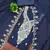 Blue embroidered georgette churidar dress-materials
