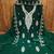 Green embroidered georgette semi stitched churidar dress-materials