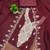 Maroon embroidered georgette semi stitched churidar dress-materials