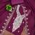 Purple embroidered georgette semi stitched churidar dress-materials