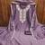 Lavender embroidered georgette semi stitched churidar dress-materials