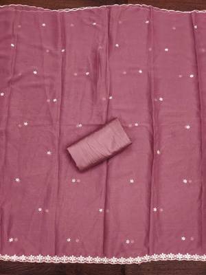 Purple embroidered georgette churidar dress-materials 4