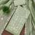 Light-green embroidered cotton semi stitched churidar dress-materials