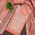 Peach embroidered cotton semi stitched churidar dress-materials