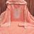Peach embroidered cotton semi stitched churidar dress-materials