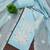 Sky-blue embroidered cotton semi stitched churidar dress-materials