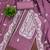 Purple embroidered cotton semi stitched churidar dress-materials