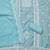 Sky-blue embroidered cotton semi stitched churidar dress-materials
