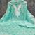 Sea-green embroidered chanderi semi stitched churidar dress-materials
