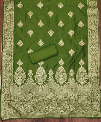 Light-green woven shimmer churidar dress-materials 4