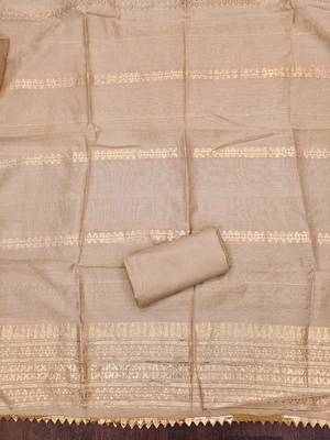 Beige woven shimmer churidar dress-materials 4