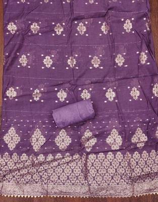 Purple woven shimmer churidar dress-materials 4