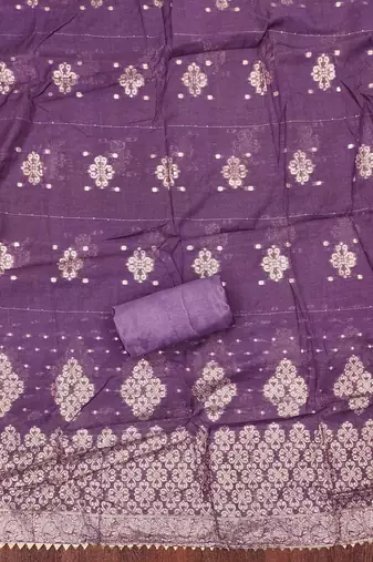 Purple woven shimmer churidar dress-materials