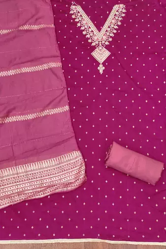 Pink woven cotton churidar dress-materials