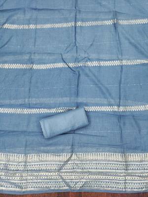 Teal-blue woven cotton churidar dress-materials 4