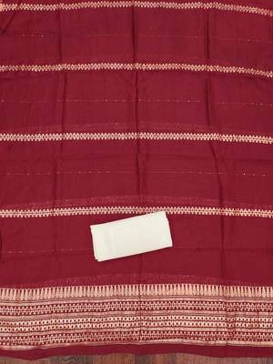 White woven cotton churidar dress-materials 4